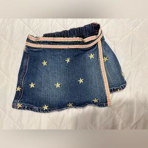 Lilly Pulitzer Denim Skort with Yellow Stars